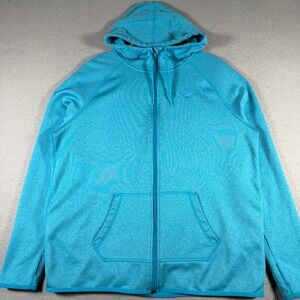 Nike Therma-FIT Full Zip Hoodie Womens XL Blue Heather Performance Jacket Fleece